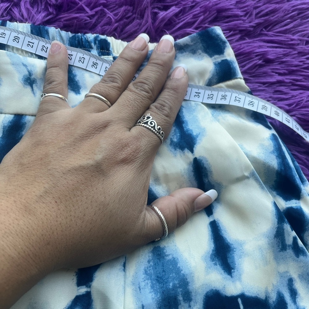 House of Harlow 1960 Blue and White Wide Leg Pants - Picture 5 of 6